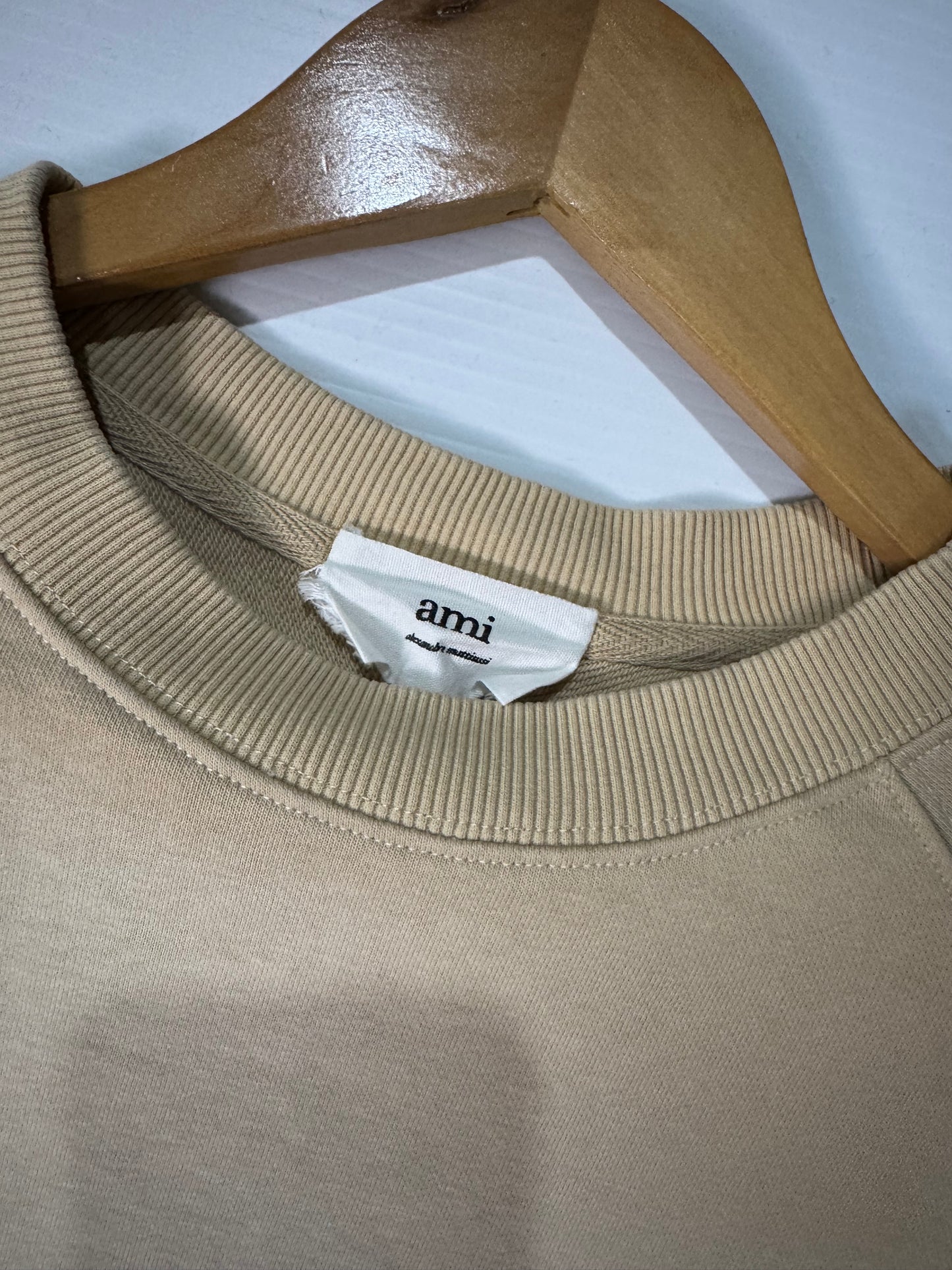 AMI TONAL BIG ADC Crew Sweatshirt Beige (M)