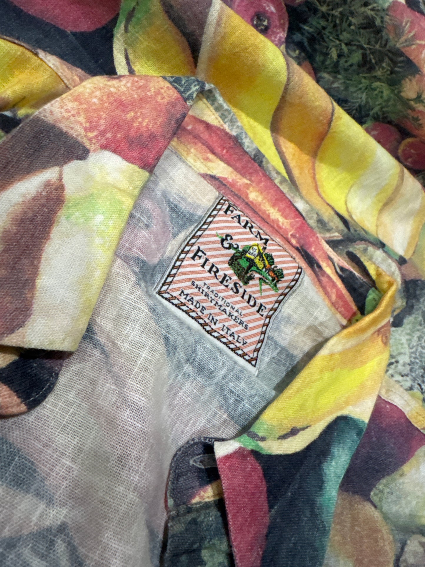 Fruits Graphic Shirt Short Sleeves Linen (M-L)