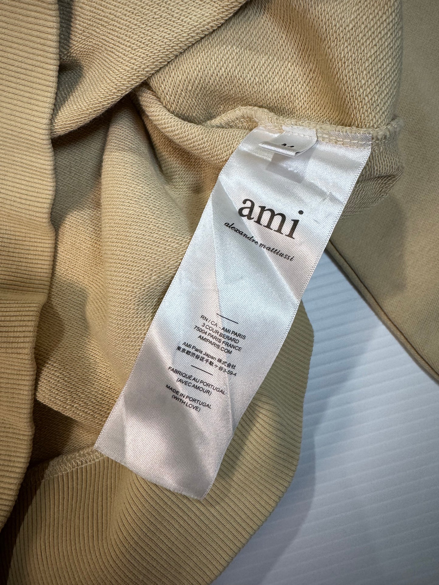 AMI TONAL BIG ADC Crew Sweatshirt Beige (M)
