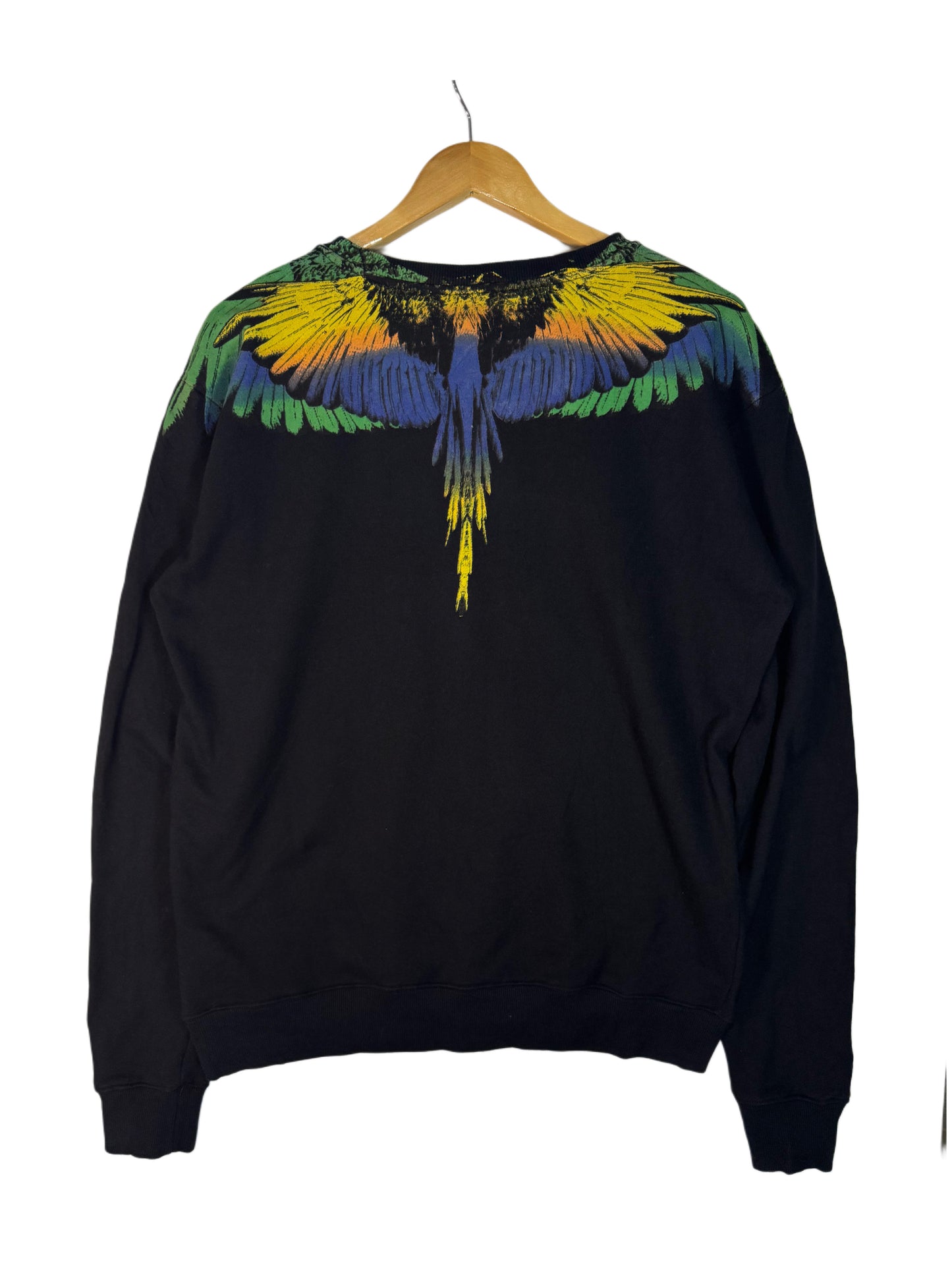 MARCELO BURLON Wing Graphic Print Crewneck Sweatshirt (XL)