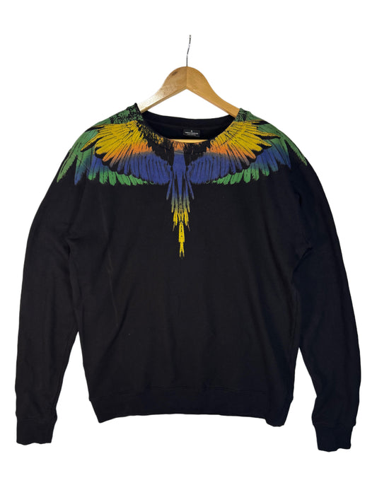 MARCELO BURLON Wing Graphic Print Crewneck Sweatshirt (XL)