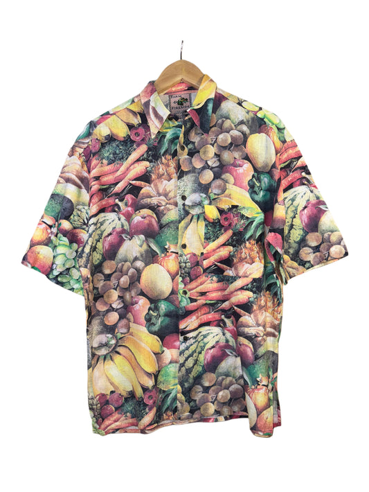 Fruits Graphic Shirt Short Sleeves Linen (M-L)