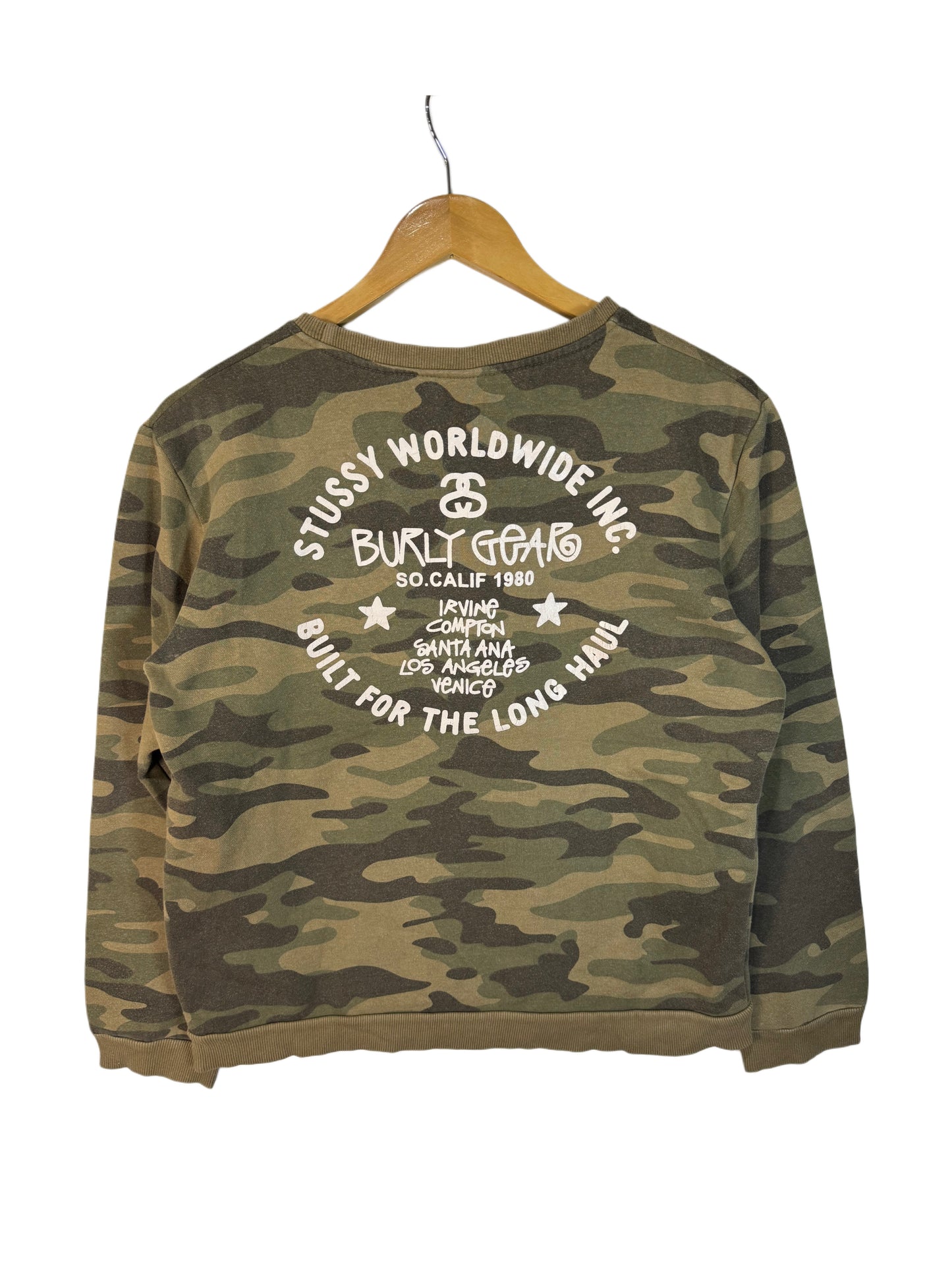 STUSSY Navy Camouflage Sweatshirt(L)