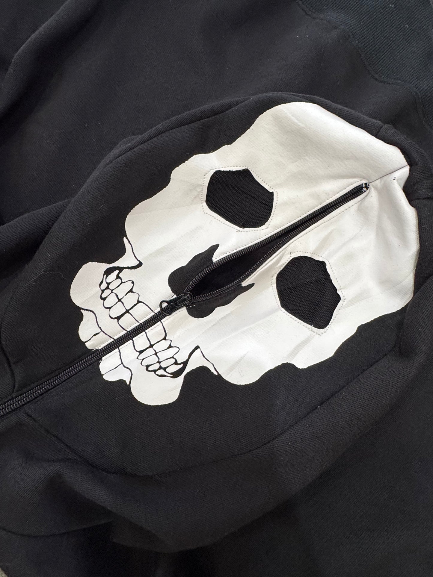 Charades Halloween Costume Skeleton Hoodie With Skull Face Mask (L)