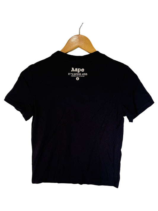 BAPE Abc Camo Ape Face Tee in Black & Pink