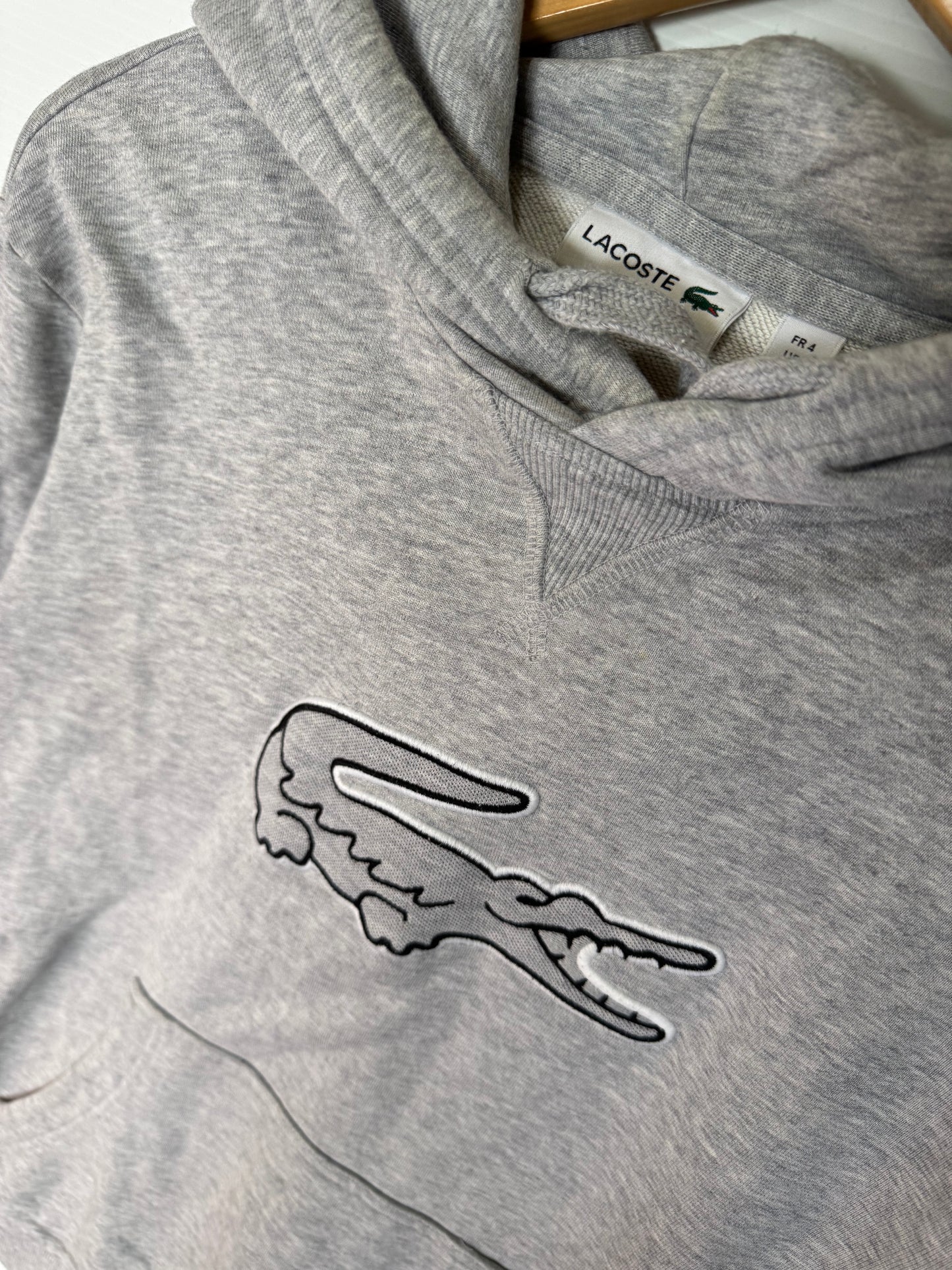 Lacoste Hoodie Crocodile Logo Grey (