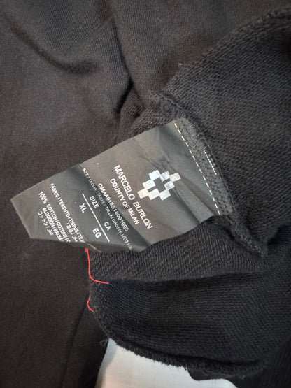 MARCELO BURLON Wing Graphic Print Crewneck Sweatshirt (XL)